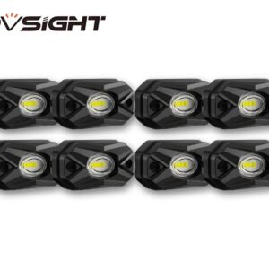 LED Rock Lights Kit White Light Flood Beam (8 Pods)