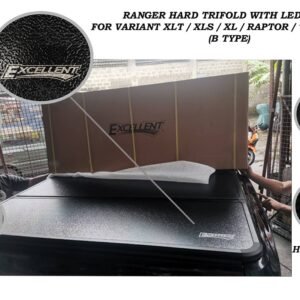 TRIRAN23SJ.jpg FORD RANGER XLT / XLS / XL / RAPTOR / TURBO SPORT 2023 - 2025 HARD TRIFOLD WITH LED LIGHT (B TYPE)