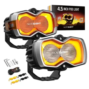 WhatsApp-Image-2025-12-17-at-10.33.39-AM.webp HALO Series 4.5" LED Pod Lights with DRL 35W Twin Light Kit System Pair (Flood Beam)