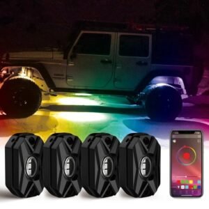 RGB LED Rock Lights Kit One to Eight (4Pods Set )